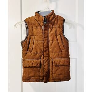 Class Club Boys Sleeveless Saleclass Quilted Jackets Vest Outdoor Brown Size 4/5